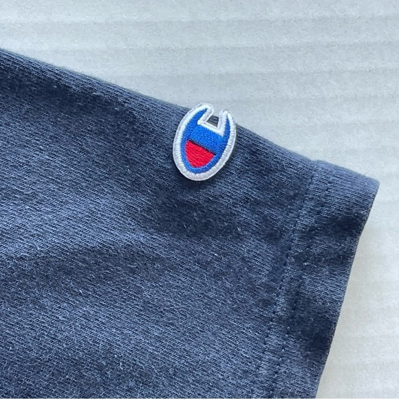 Black Champion “C” Big Logo T-shirt Men Size Large - Picture 3 of 6